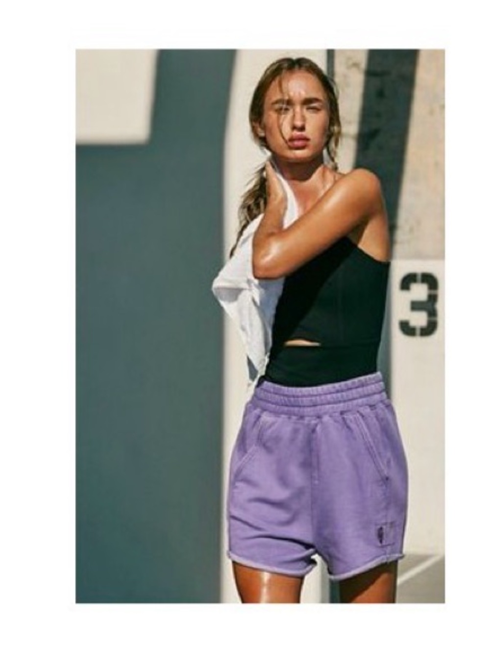 Free People All Star Solid Shorts in Super Berry, Large